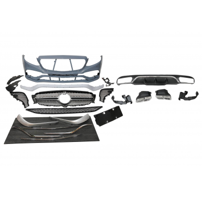 Kit De Carrocería Mercedes W213 4p / SW 2016-2019 look AMG E63 ABS Plástico ABS