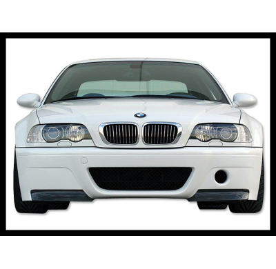 Paragolpes Delantero BMW E46 Look M3 ABS C/Punteras Carbono Look CSL Plástico ABS