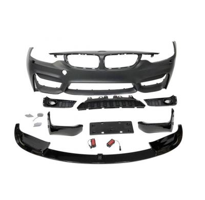 Paragolpes Delantero BMW F32 F33 F36 Look M4 II Lip spoiler Plástico ABS