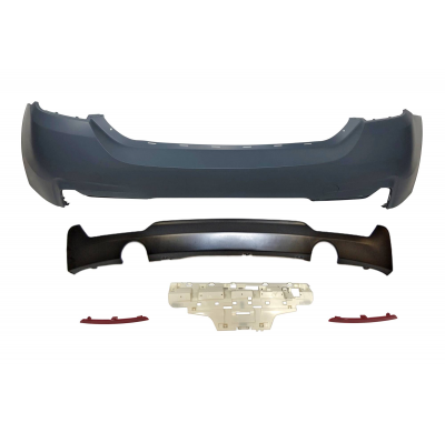 Paragolpes Trasero BMW F32 / F33 / F36 Look M-Tech Dos Salidas ABS Plástico ABS