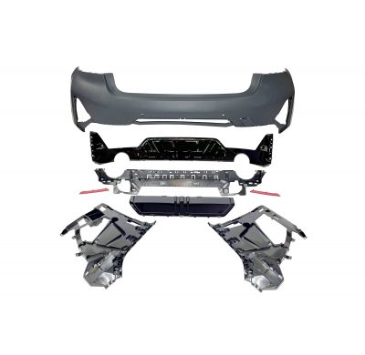 Paragolpes Trasero BMW G20 LCI 2023+ look M-Performance Brillante Negro Plástico ABS