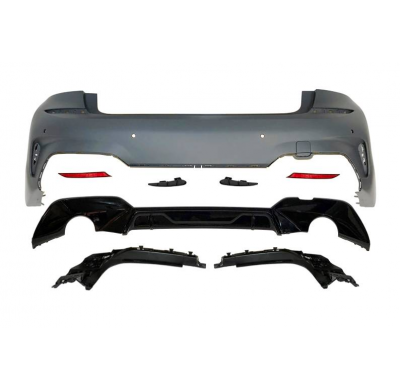Paragolpes Trasero BMW G20 Look MPerformance Brillante Negro Plástico ABS