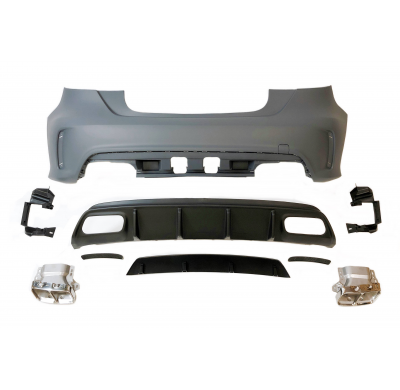 Paragolpes Trasero Mercedes W176 2012-2018 A45 Look AMG Sensores Plástico ABS