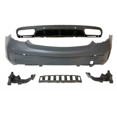 Paragolpes Trasero Mercedes W205 Coupe 2014-2020 Look C63 Plástico ABS