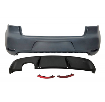 Paragolpes Trasero Volkswagen Golf 6 Look GTI 1 Salida ABS Plástico ABS