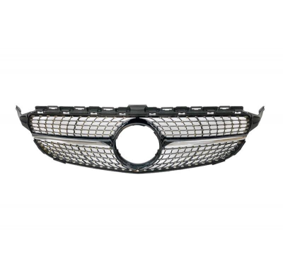 Parrilla Mercedes W205 2014-2018 Look Diamond Chromed Plástico ABS