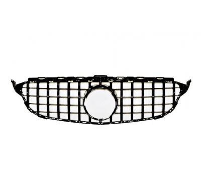 Parrilla Mercedes W205 2014-2018 Look GTR Black Plástico ABS