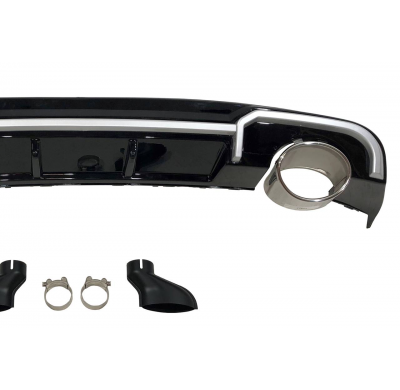 Difusor Trasero Audi A3 2016-2019 4 Puertas Look RS3 Plástico ABS