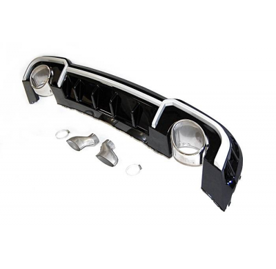 Difusor Trasero Audi A3 Sedan 2016-2019 SLine Look RS3 Plástico ABS
