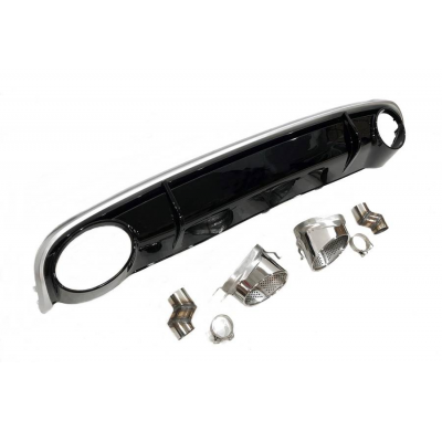 Difusor Trasero Audi A4 / A4 Avant B8 08-12 Look RS4 ABS Plástico ABS