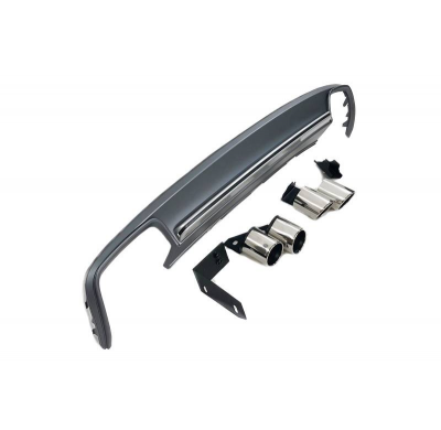 Difusor Trasero Audi A4 B8 4P / Avant 13-15 Look S4 Plástico ABS