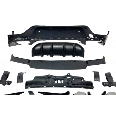 Difusor Trasero Mercedes GLC X253 COUPE 2020+ Look GLC63 Black Plástico ABS