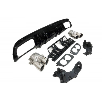 Difusor Trasero Mercedes W205 2019+ 4P / SW Look AMG C43 Plástico ABS