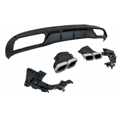 Difusor Trasero Mercedes W205 2014-2018 4P / SW Look C63 ABS Plástico ABS