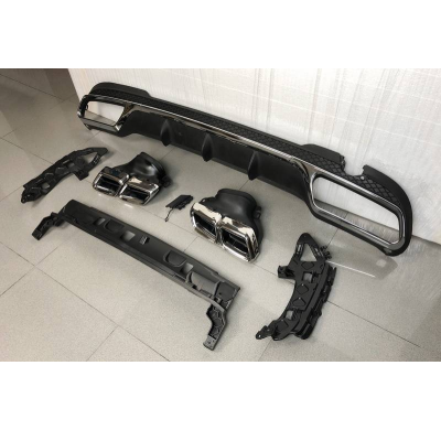 Difusor Trasero Mercedes W212 2014-2015 SW / 4P Look AMG E63 Plástico ABS
