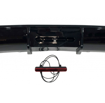 Difusor Trasero Volkswagen Golf 7.5 Look TCR Negro Brillante Red Light Plástico ABS