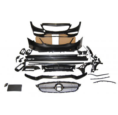 Kit De Carrocería Mercedes W205 4P 2014-2021 Look C63 2019 Diamond Plástico ABS