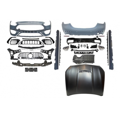 Kit De Carrocería Mercedes W206 4 Puertas Look AMG C63 Plástico ABS