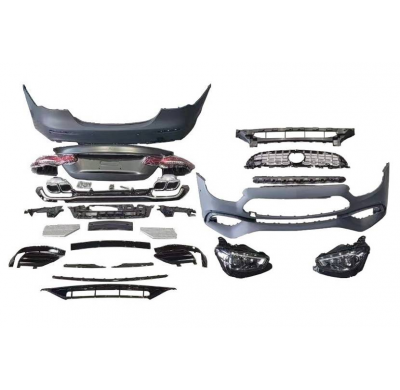 Kit De Carrocería Mercedes W213 2016-2019 look E63S Actualizado a versión 2020 Plástico ABS
