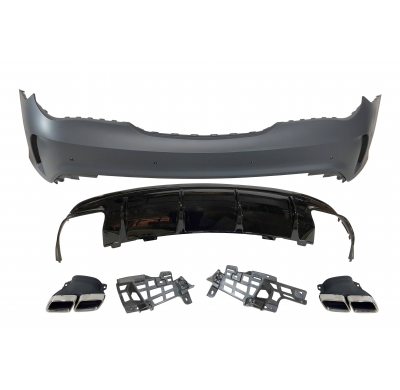 Paragolpes Trasero Mercedes W117 2013-2018 LCI 4P / SW Look AMG A45 Plástico ABS