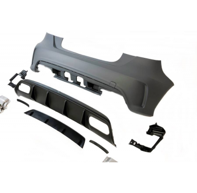 Paragolpes Trasero Mercedes W176 2012-2018 A45 Look AMG Sensores Plástico ABS
