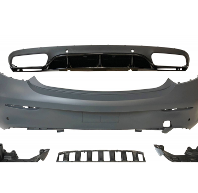 Paragolpes Trasero Mercedes W205 Coupe 2014-2020 Look C63 Plástico ABS