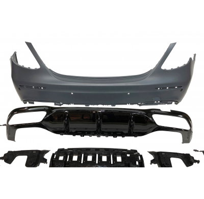 Paragolpes Trasero Mercedes W213 2016-2019  Look AMG E63 Plástico ABS