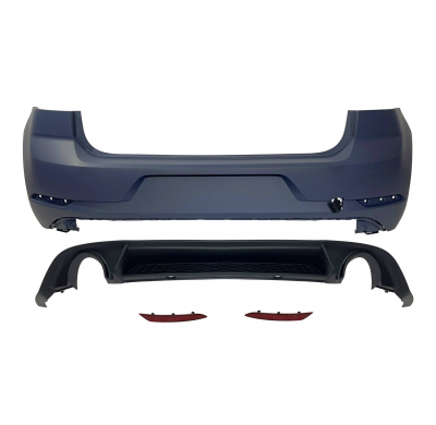 Paragolpes Trasero Volkswagen Golf 7 Look 7.5 GTI 2 Salidas ABS Plástico ABS