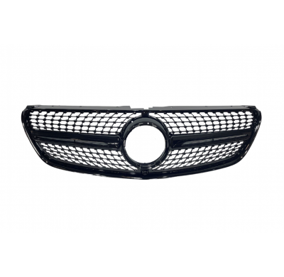Parrilla Mercedes Vito W447 2016-2020 Look Diamond Full Black Plástico ABS