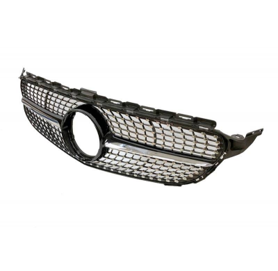Parrilla Mercedes W205 2014-2018 Look Diamond Chromed Plástico ABS