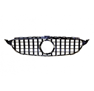Parrilla Mercedes W205 2014-2018 Look GTR Black Plástico ABS