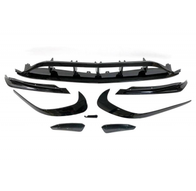 Spoiler Delantero Mercedes W176 16-18 Look AMG A45 Negro Brillante Plástico ABS