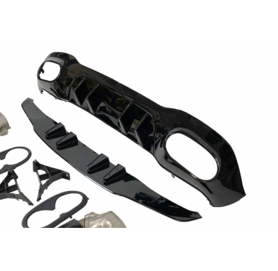 Difusor Trasero Mercedes W177 Look AMG A45 Plástico ABS