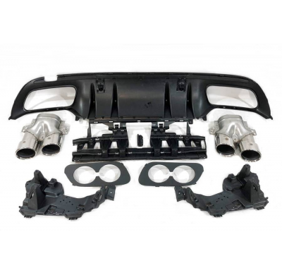 Difusor Trasero Mercedes W205 2019+ 4P / SW Look AMG C43 Plástico ABS