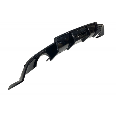 Difusor Trasero Volkswagen Golf 7.5 Look TCR Negro Brillante Red Light Plástico ABS