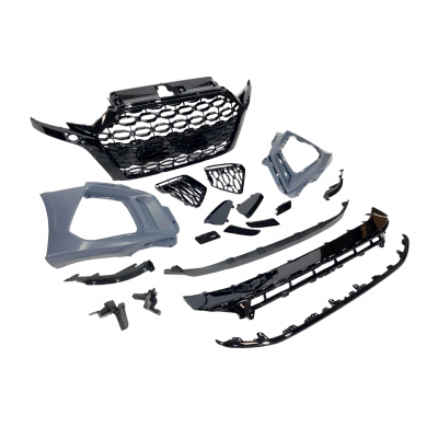 Paragolpes Delantero Audi A3 3 Puertas / Sportback 2017-2019 Look RS3 21 Plástico ABS