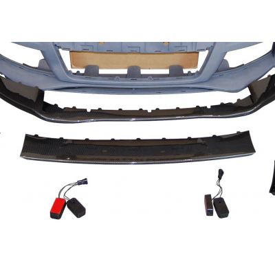 Paragolpes Delantero Audi TT 06-14 8J Look RS Spoiler Look Carbono Plástico ABS