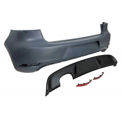 Paragolpes Trasero Volkswagen Golf 6 Look GTI 1 Salida ABS Plástico ABS