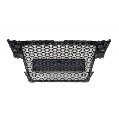 Parrilla Audi A4 Look RS4 B8 2009-2012 Full Black Plástico ABS