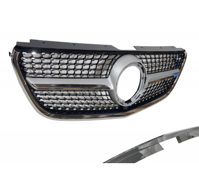 Parrilla Mercedes Vito W447 2022+ Look Diamond Plástico ABS