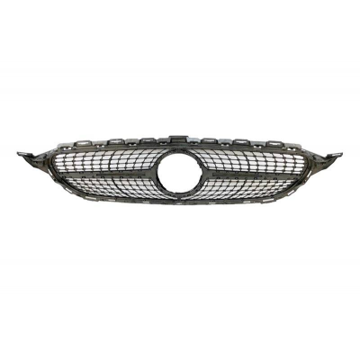 Parrilla Mercedes W205 2014-2018 Look Diamond Chromed Plástico ABS