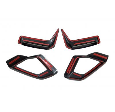 Splitters Delanteros BMW G05 X5 / G18 LCI Negro brillante Plástico ABS