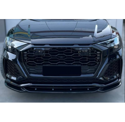 Spoiler Delantero Audi Q8 2018-2023 Look RSQ8 Negro brillante Plástico ABS