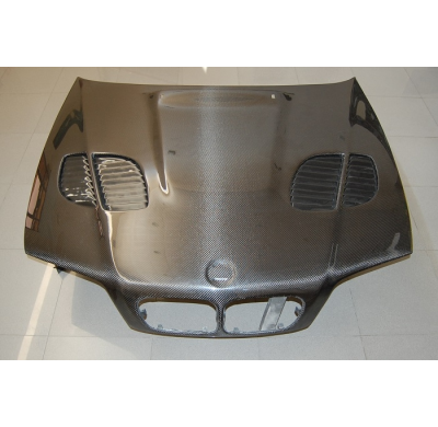 Capó Carbono BMW E46 '02-06 4P. Look M3 GTR C/T Fibra de Carbono