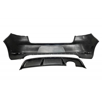 Paragolpes Trasero Volkswagen Golf 6 Look GTI 1 Salida ABS Plástico ABS