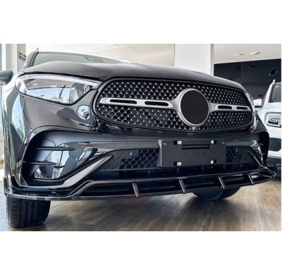 Spoiler Delantero Mercedes X254 2023+ Look AMG  Negro Brillante Plástico ABS