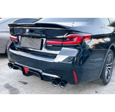 Difusor Trasero BMW G30 / G31 Look M5 CS Negro brillante Plástico ABS