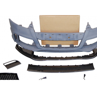 Paragolpes Delantero Audi TT 06-14 8J Look RS Spoiler Look Carbono Plástico ABS