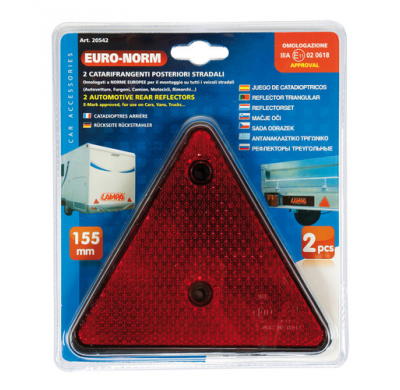 Reflectores Triangulares Rojos 160 Mm 2 Piezas