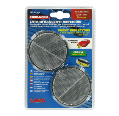 Reflectores Ovalados Blancos 65 Mm 2 Piezas